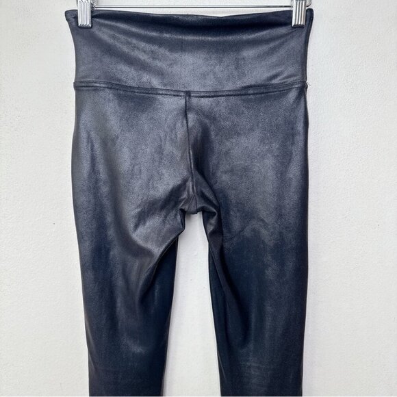 Spanx Womens Small Faux Leather High Rise Shapewear Legging In Black - Picture 11 of 14